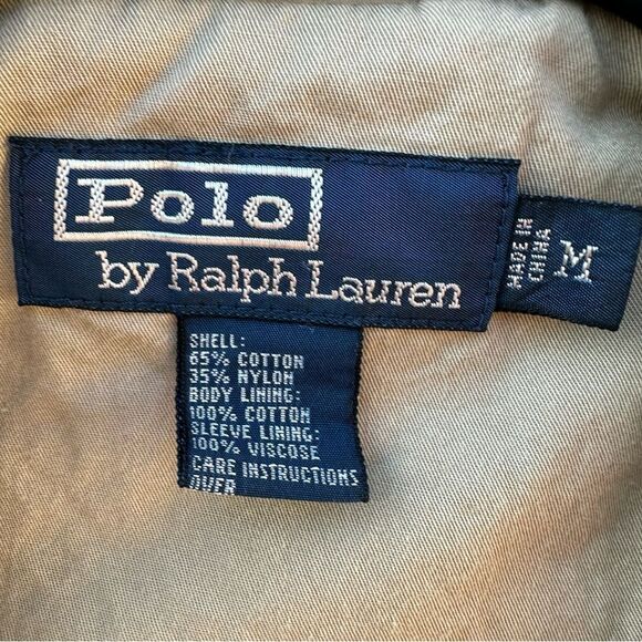 POLO RALPH LAUREN Coat Men Medium Field Barn Outdoor Car Full Zip Pockets - Picture 10 of 10